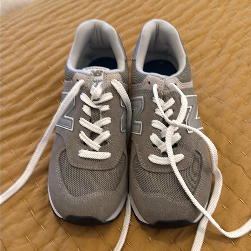 New Balance Gray and White Athletic Shoes